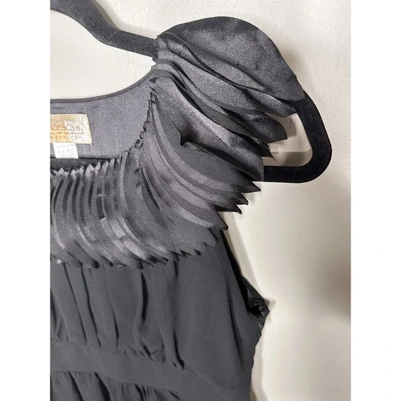 Francesca's Origami Pleated Sleeveless Sheath Party‎ Dress Size Small Black NWT - Picture 2 of 16